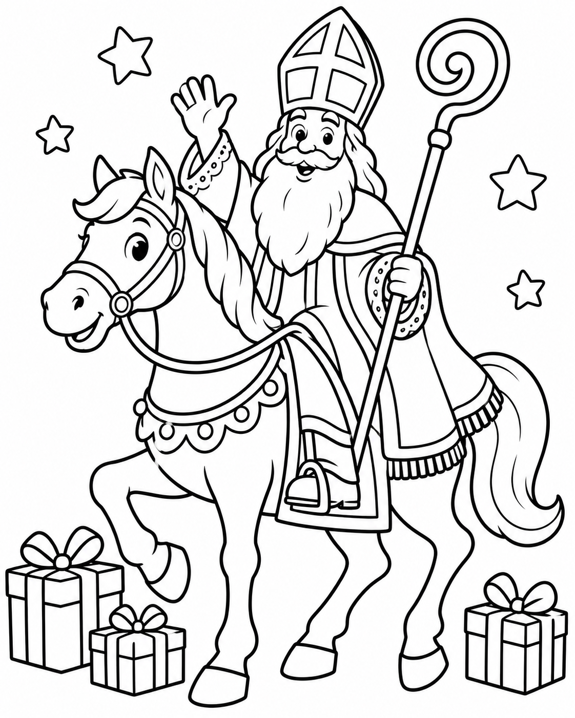 Gratis Roetveegpiet op het dak kleurplaat voor Sinterklaas om te printen